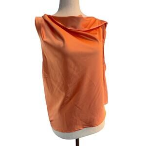 NWOT ASTR The Label Sleeveless Top Silky Drape Fabric Color: MELON Medium